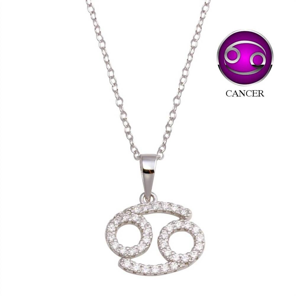 NEW STARLETTE women's zodiac cancer necklace in silver